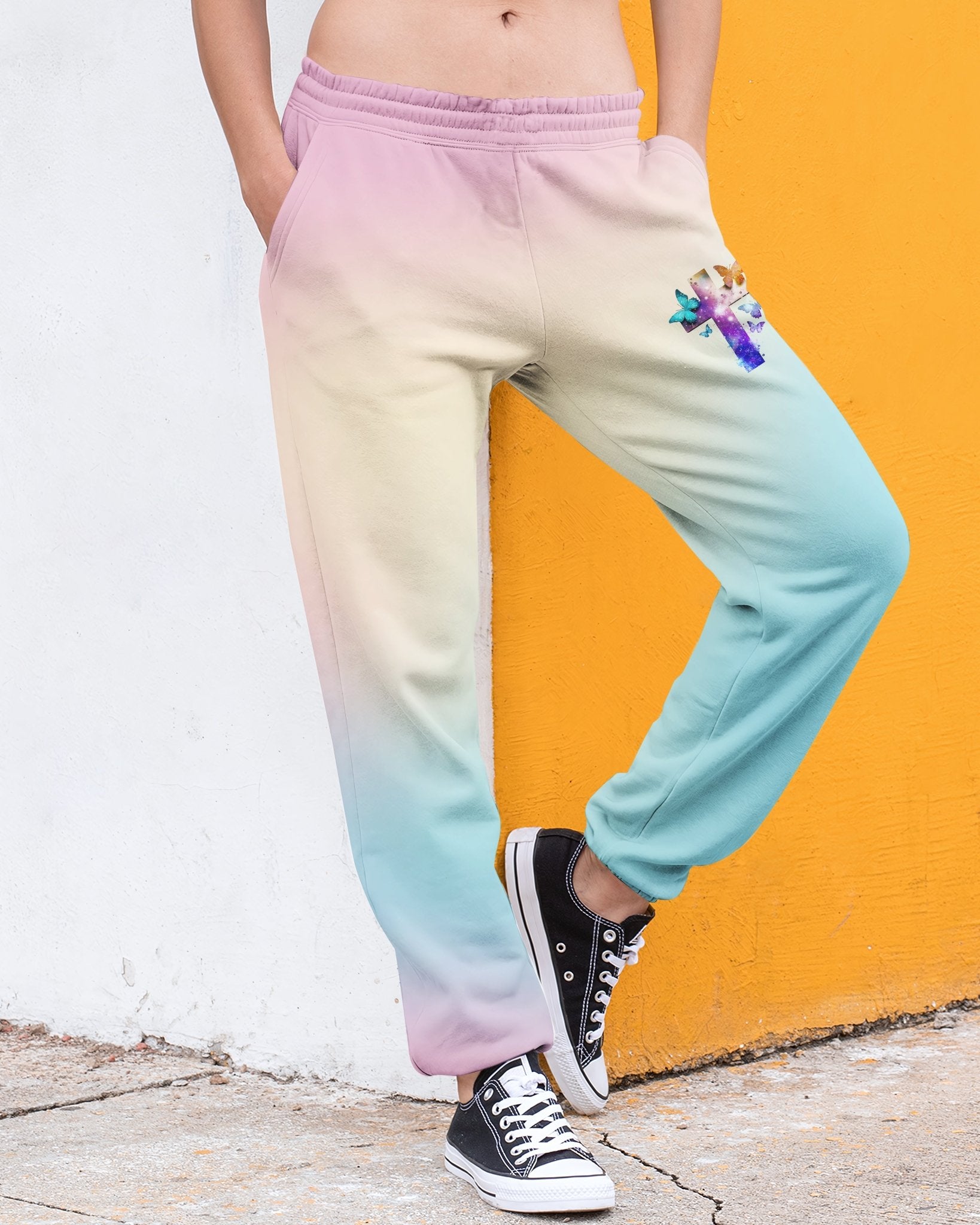 Butterfly Faith Hope Love All Over Print Jogger Pants