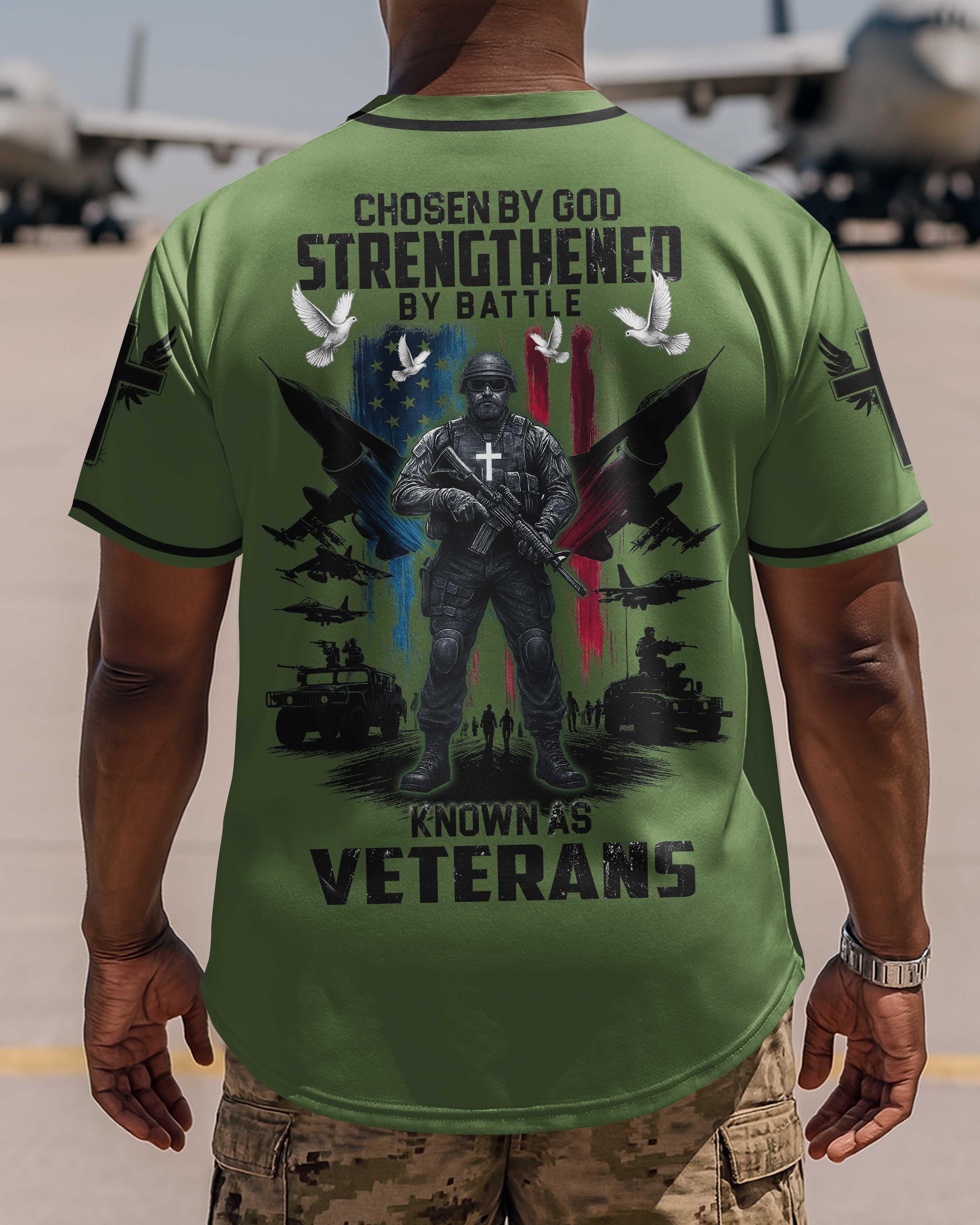 Chosen By God Strengthened By Battle Jersey