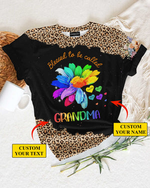 Blessed To Be Called Grandma All Over Print T-Shirt