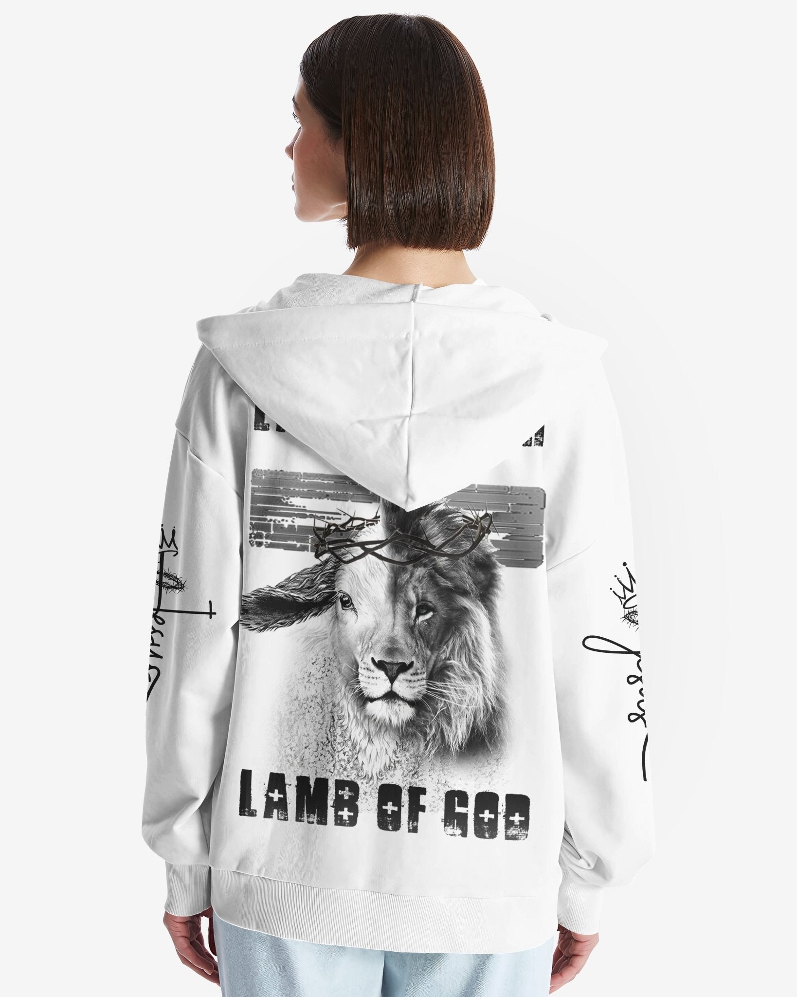 Lion Of Judah Lamb Of God All Over Print Zip Hoodie