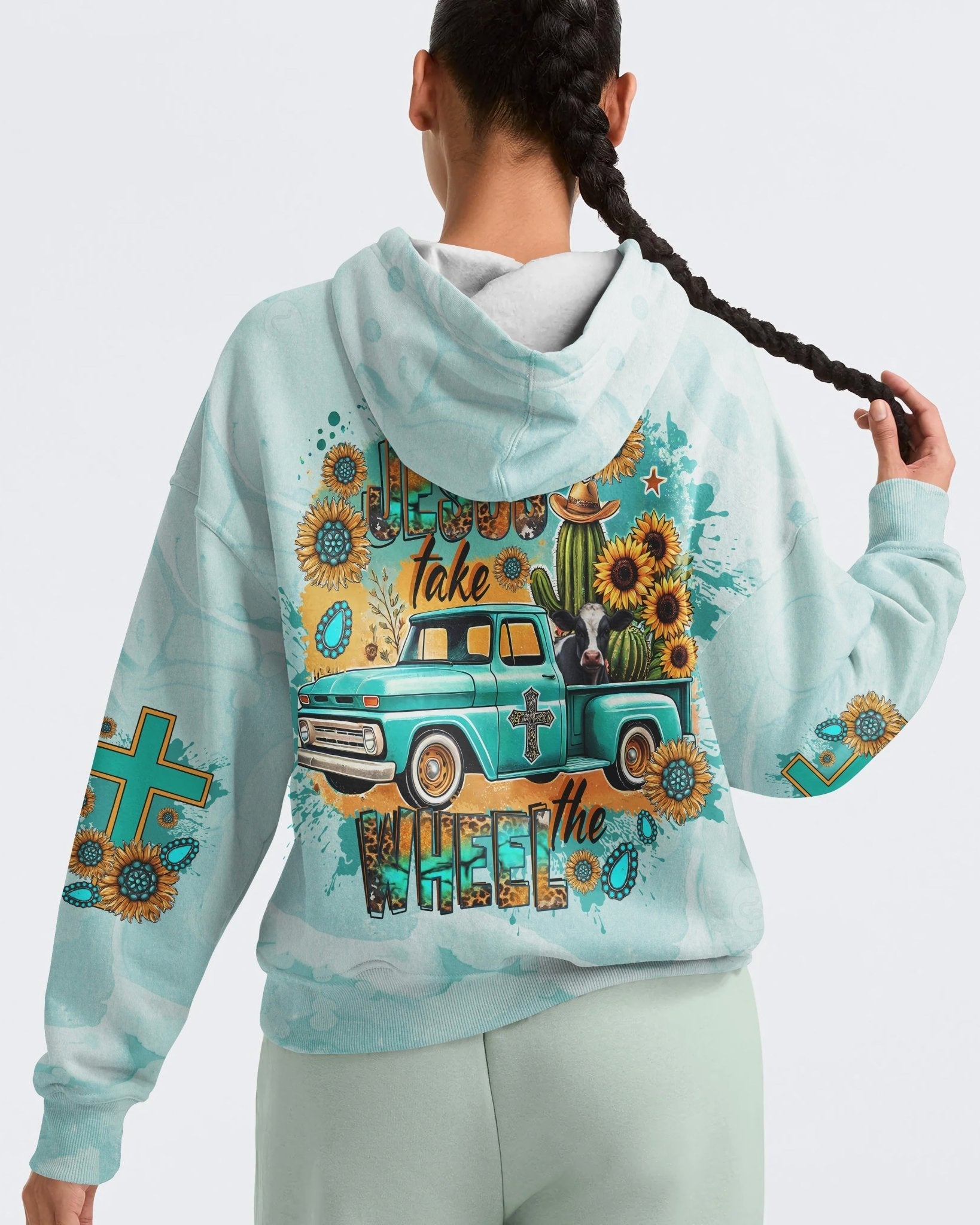 Jesus Take The Wheel All Over Print Hoodie