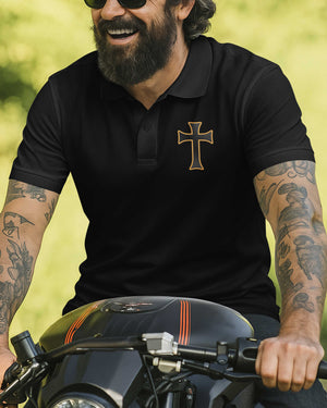 Forged In Steel Anchored In Faith Polo