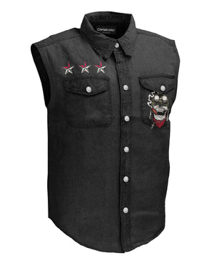 This Is America Sleevesless Denim Shirt