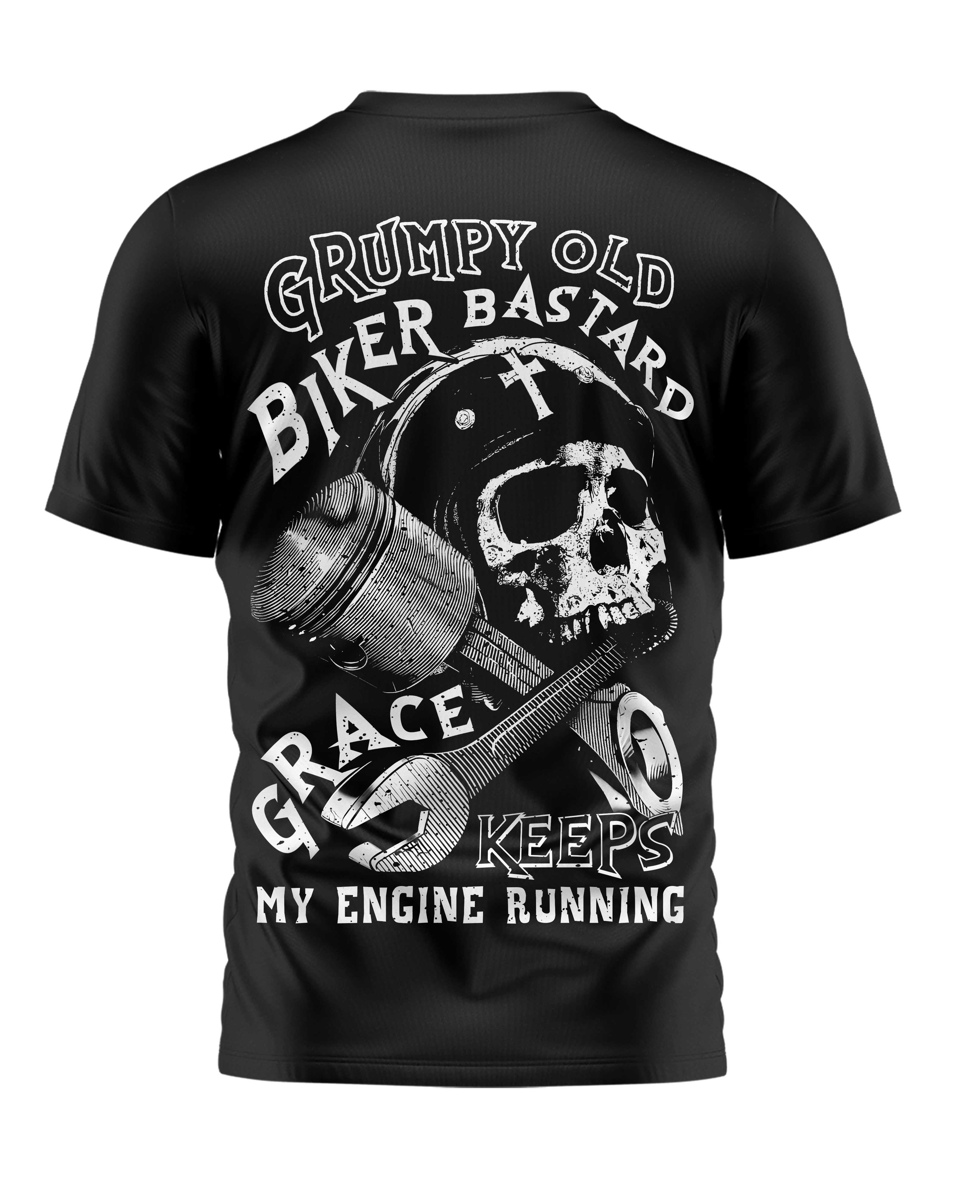 Grumpy Old Biker Bastard All Over Print T-Shirt