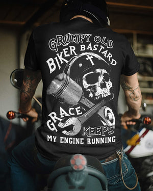 Grumpy Old Biker Bastard All Over Print T-Shirt