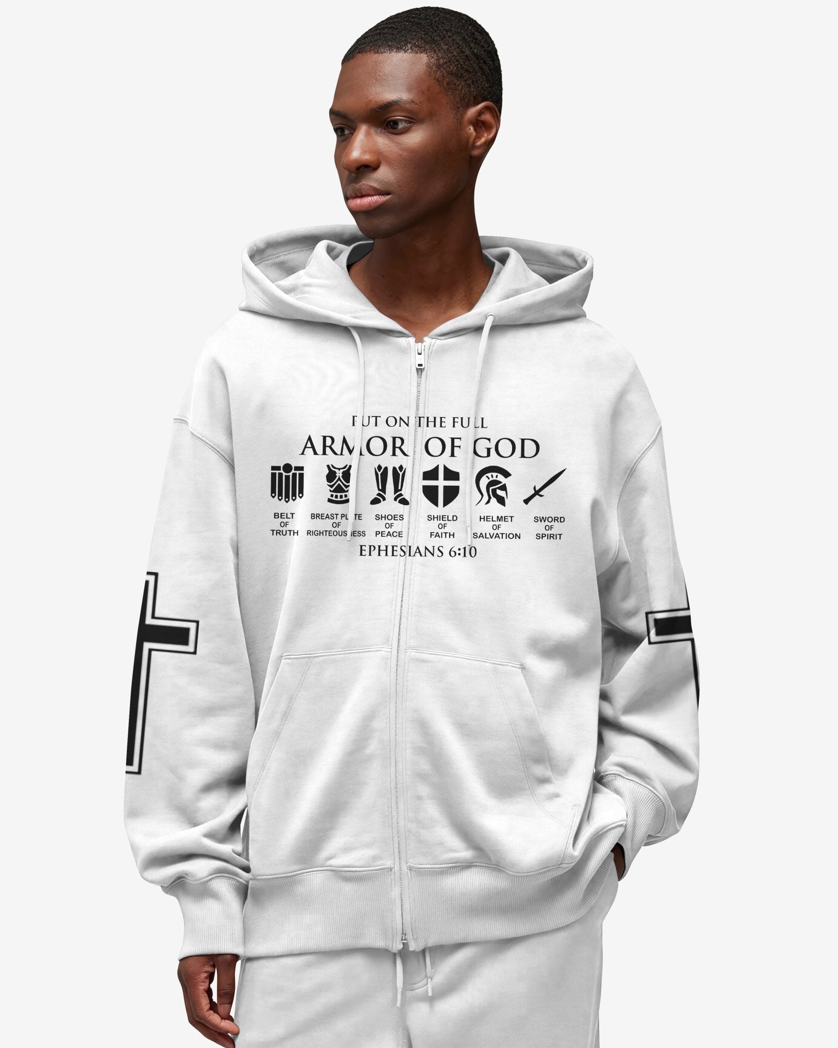 My Soul Is Protected By The Armor Of God All Over Print Zip Hoodie