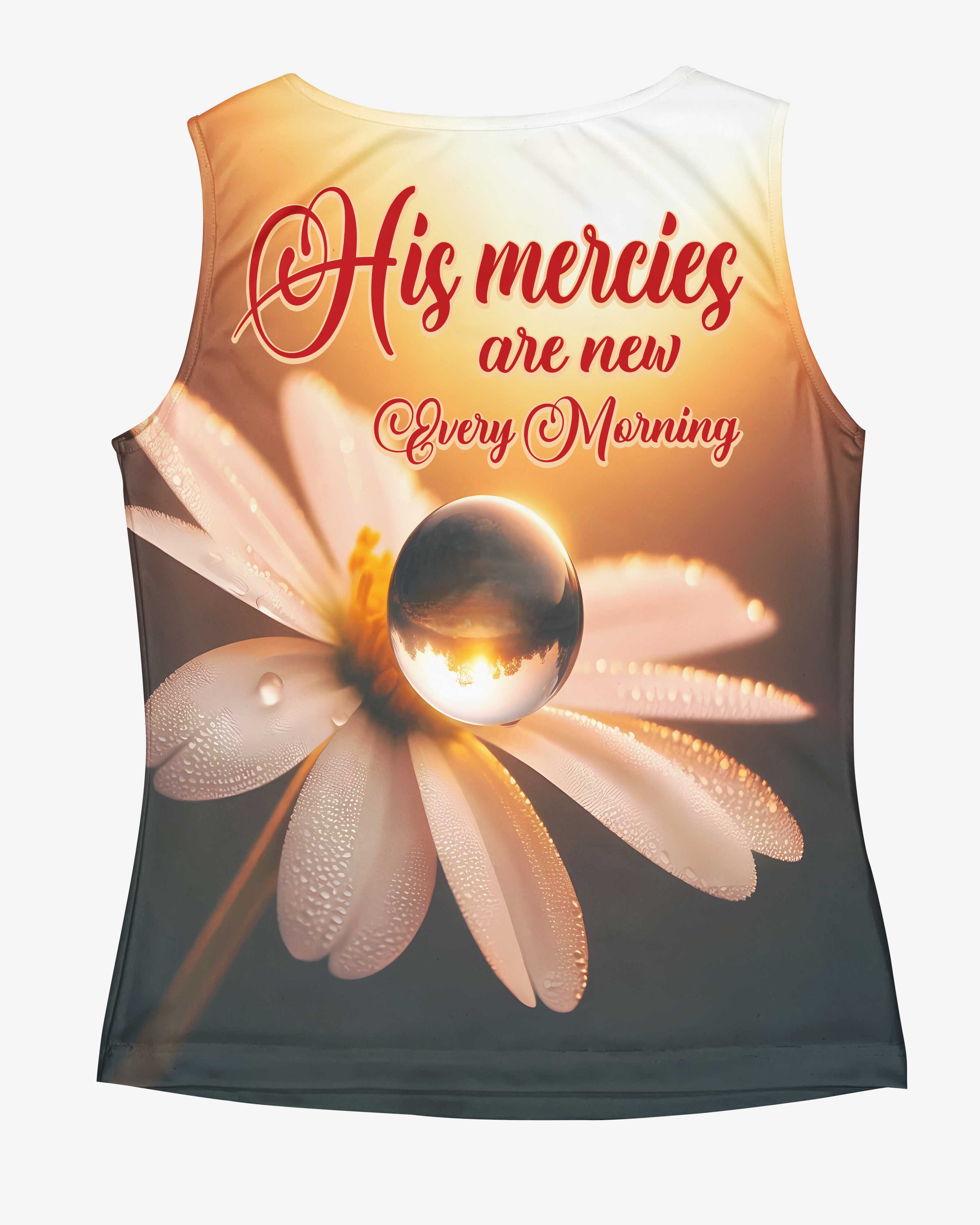 His Mercies Are New Every Morning All Over Print V-neck Tank Top