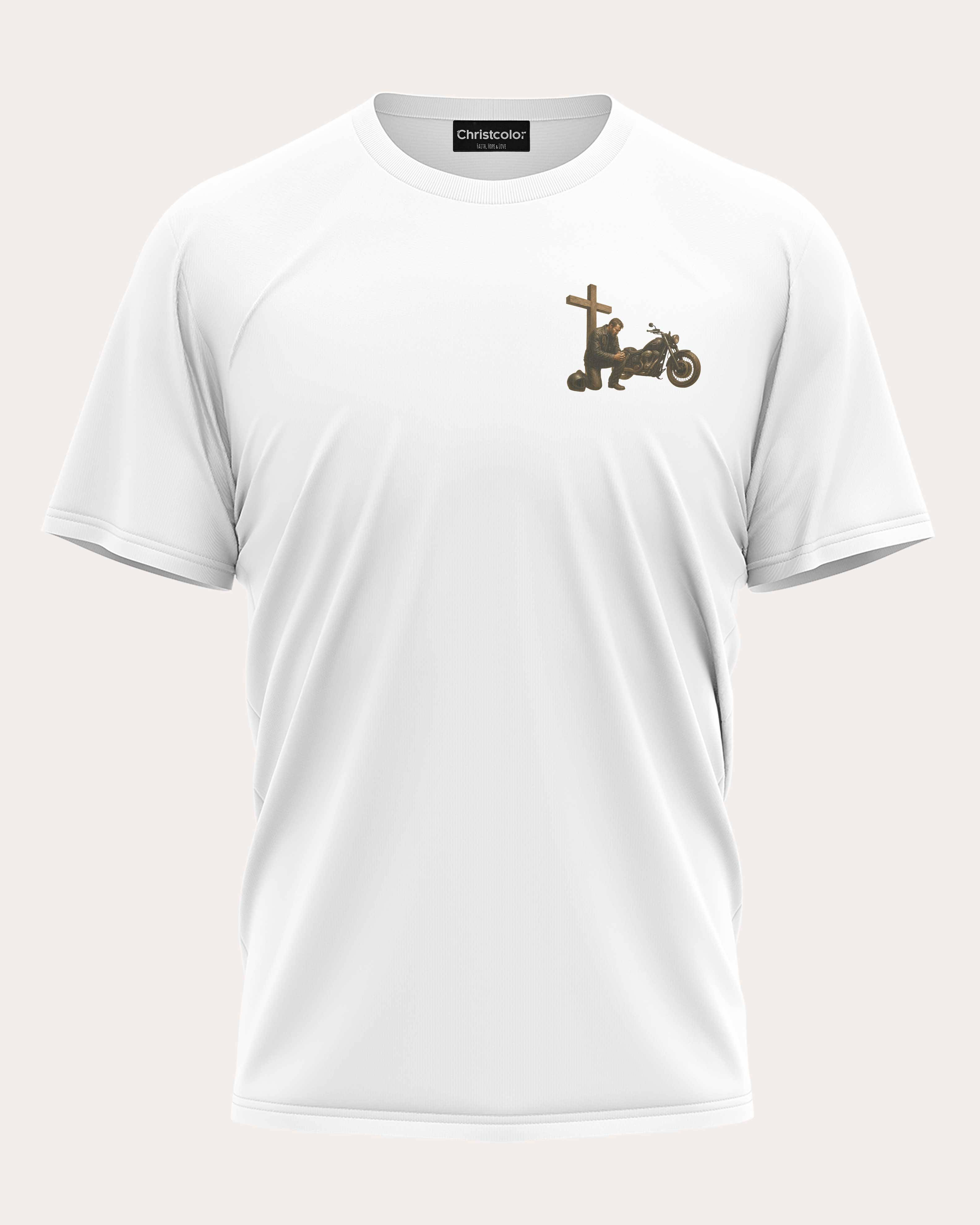 This Biker Kneels Only For God All Over Print T-Shirt