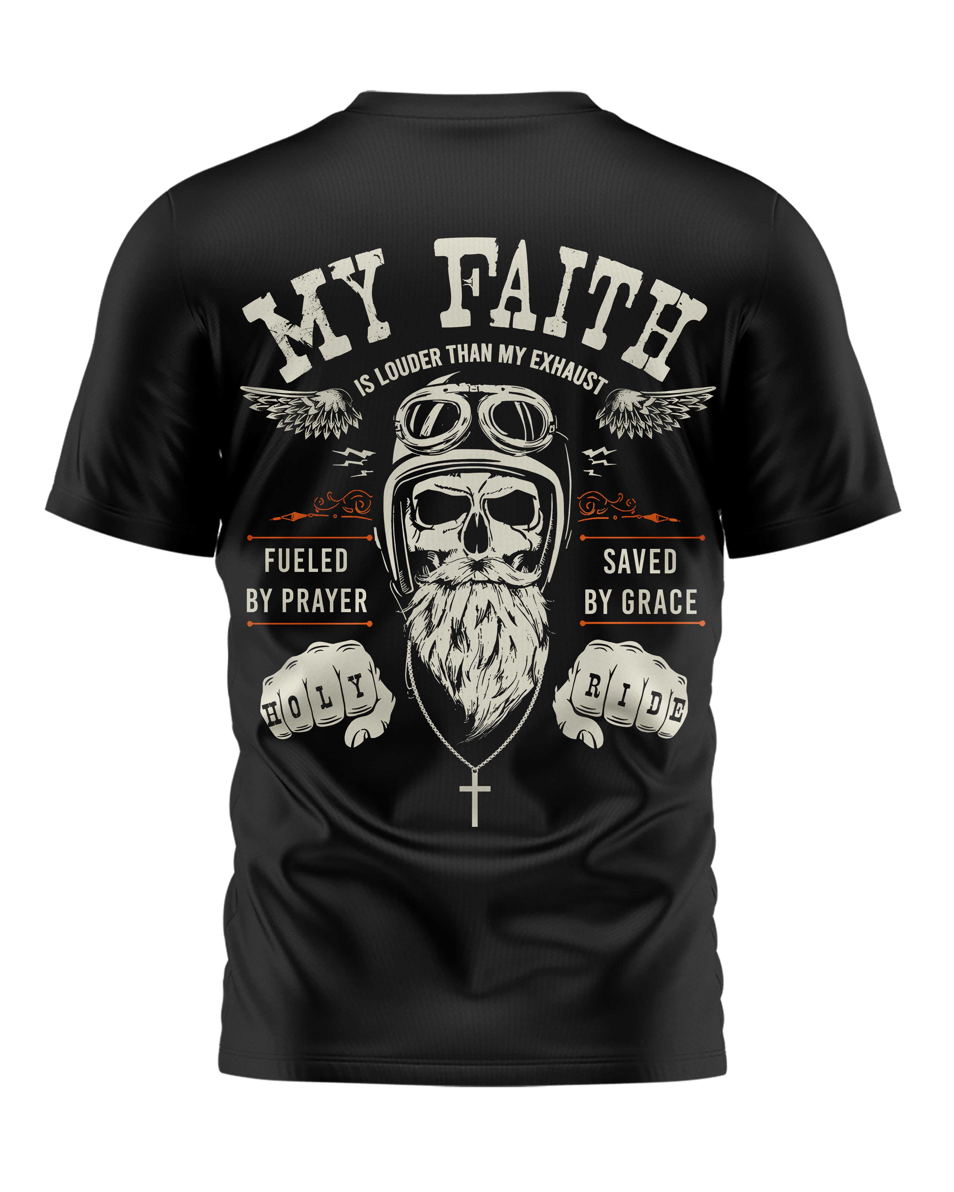 My Faith Is Louder Than My Exhaust All Over Print T-Shirt