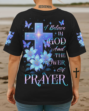 I Believe In God And The Power Of Prayer All Over Print T-Shirt