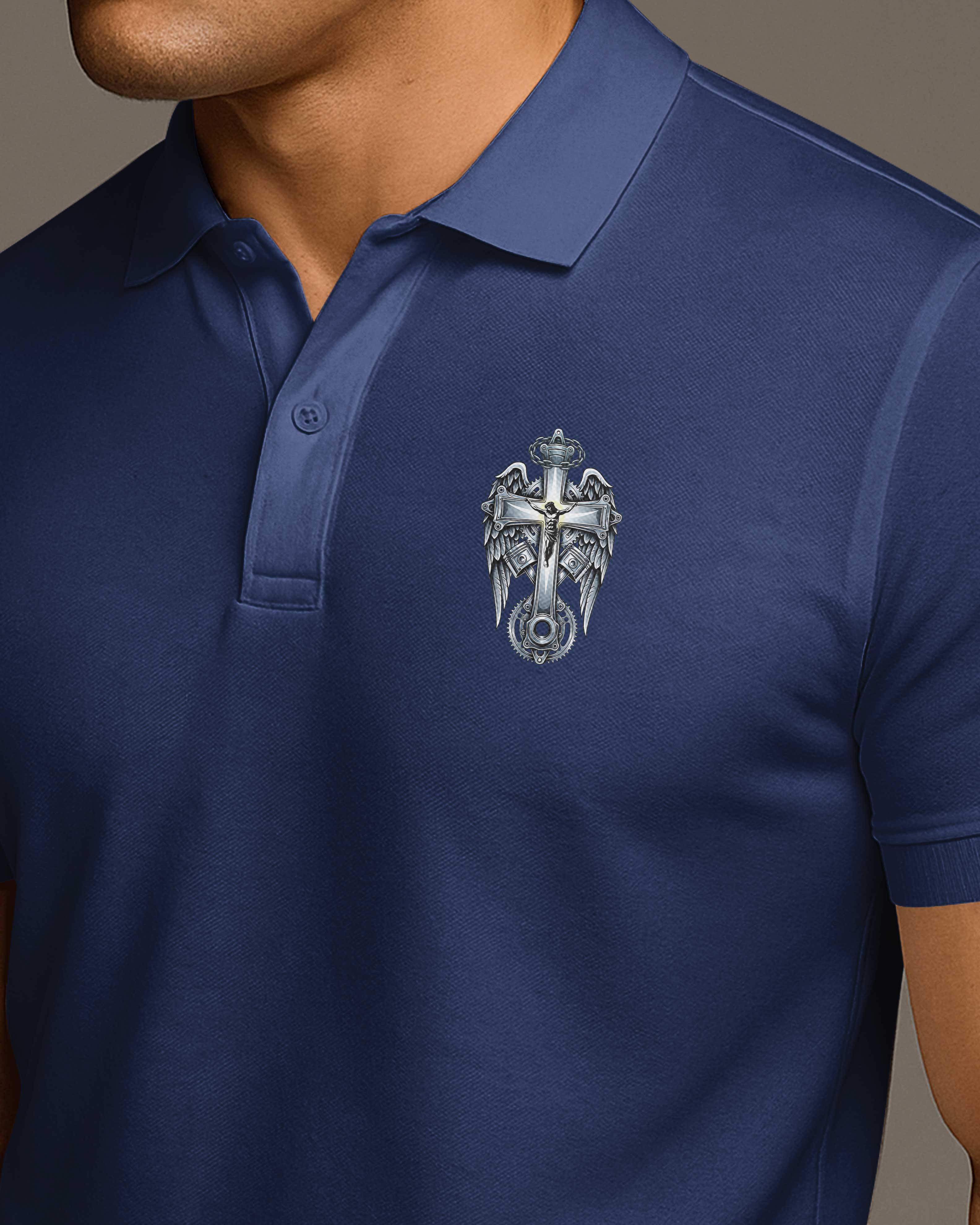 I Am A Simple Man I Like Motorcycles And Believe In Jesus Polo