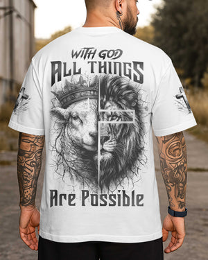 With God All Things Are Possible All Over Print T-Shirt