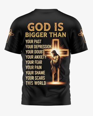 God Is Bigger Than All Over Print T-Shirt