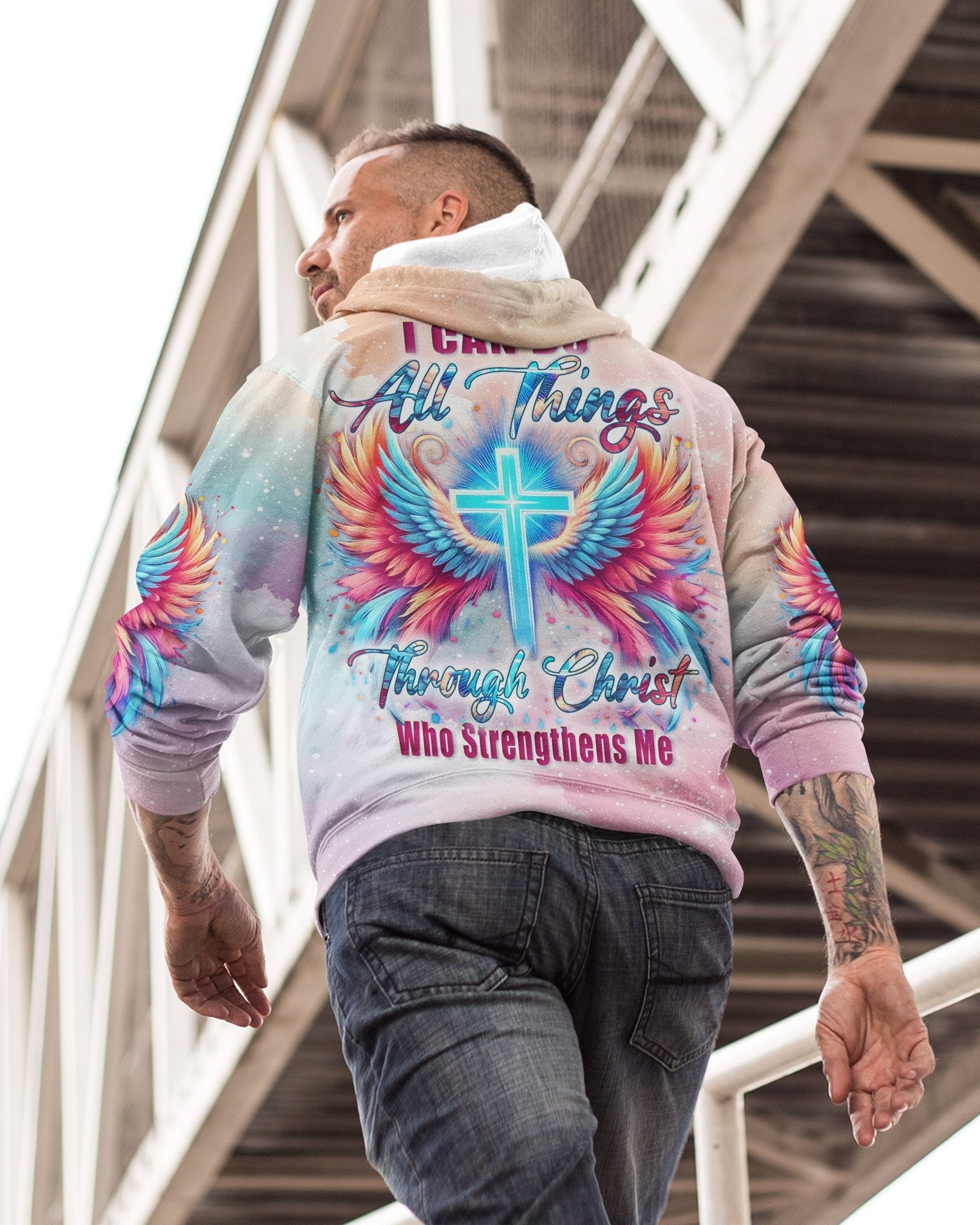 I Can Do All Things Through Christ Who Strengthens Me All Over Print Hoodie