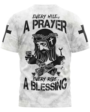 Every Mile, A Prayer All Over Print T-Shirt