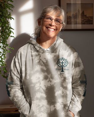 Rooted In Christ All Over Print Zip Hoodie