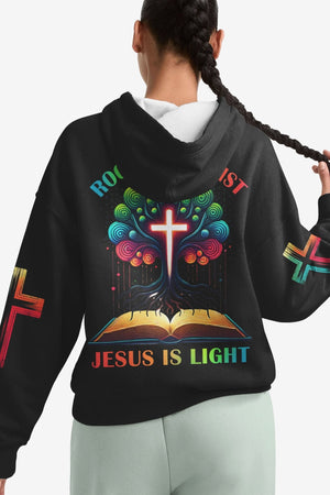 Rooted In Christ Jesus Is Light All Over Print Hoodie