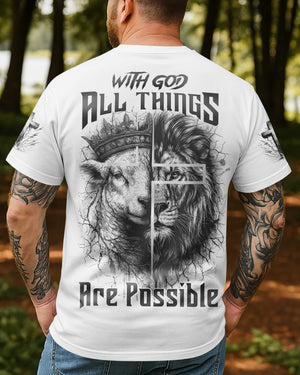 With God All Things Are Possible All Over Print T-Shirt