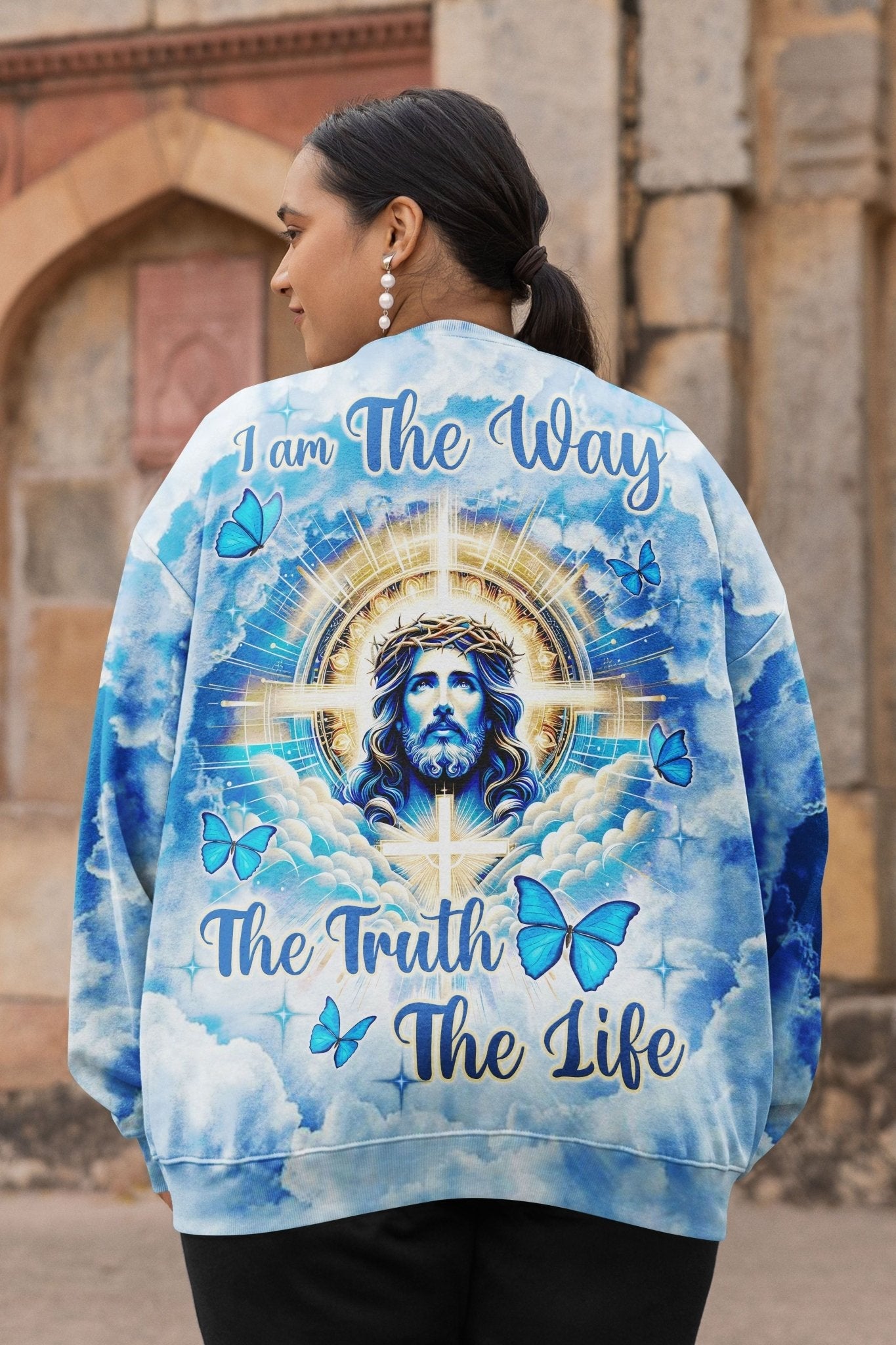 I Am The Way The Truth The Life All Over Print Sweater