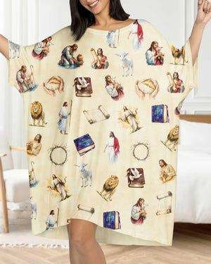 Jesus Christ All Over Print Sleep Tee