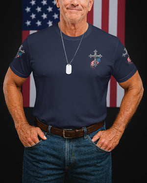 I Bled For The Flag I Kneel For The Cross Shirt