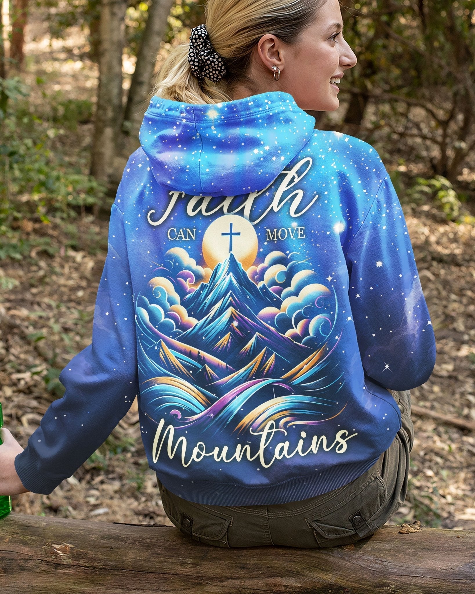 Faith Can Move Mountains All Over Print Zip Hoodie