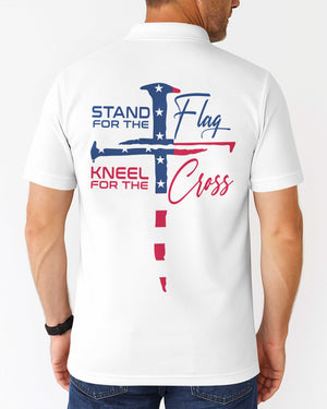 Stand For The Flag Kneel For The Cross Polo Shirt