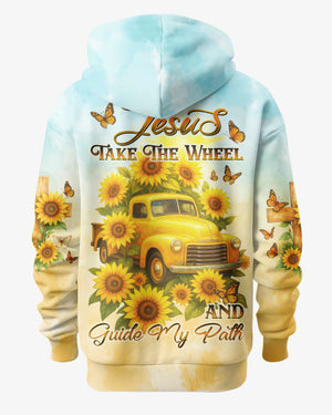 Jesus Take The Wheel And Guide My Path All Over Print Hoodie