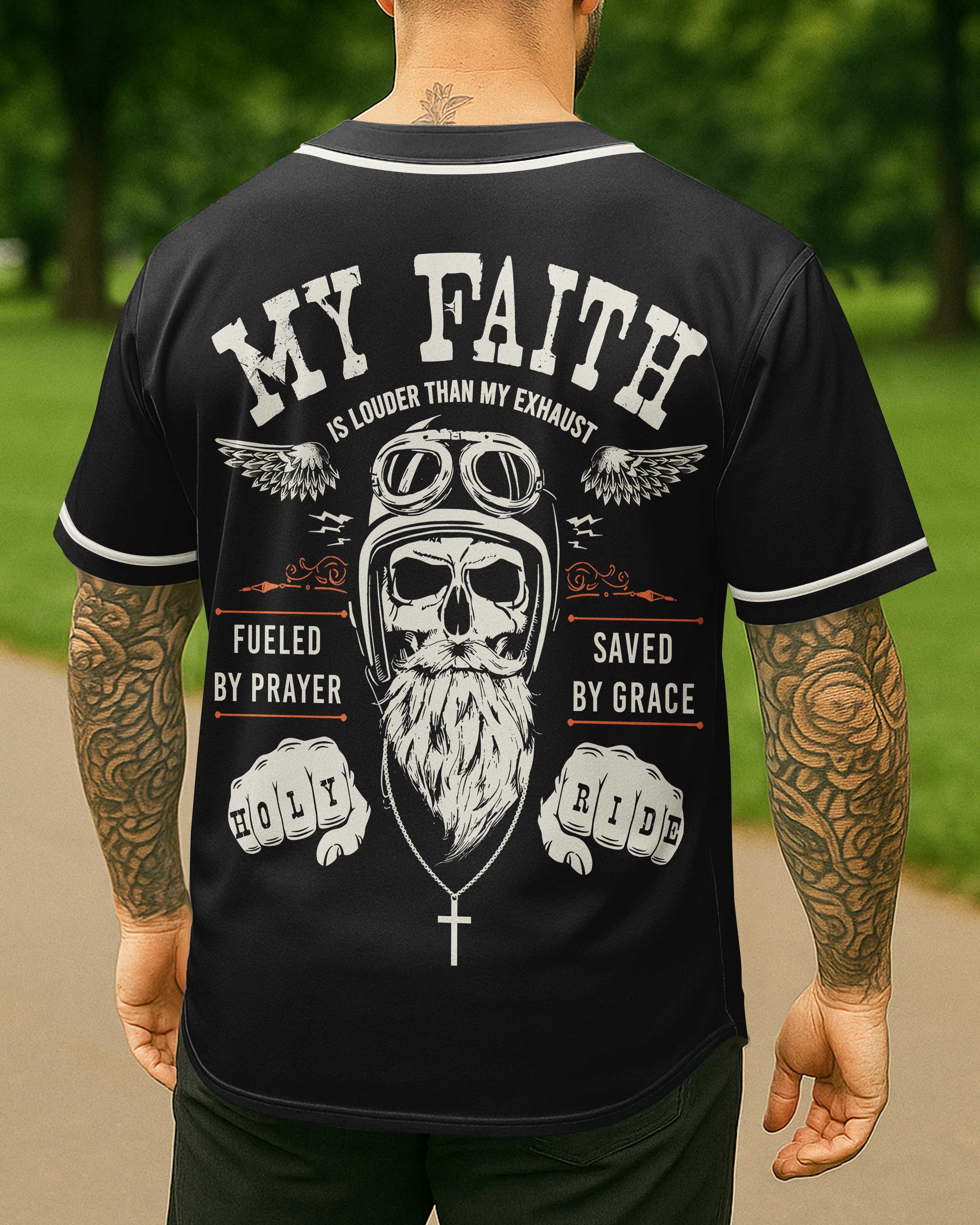 My Faith Is Louder Than My Exhaust All Over Print Jersey