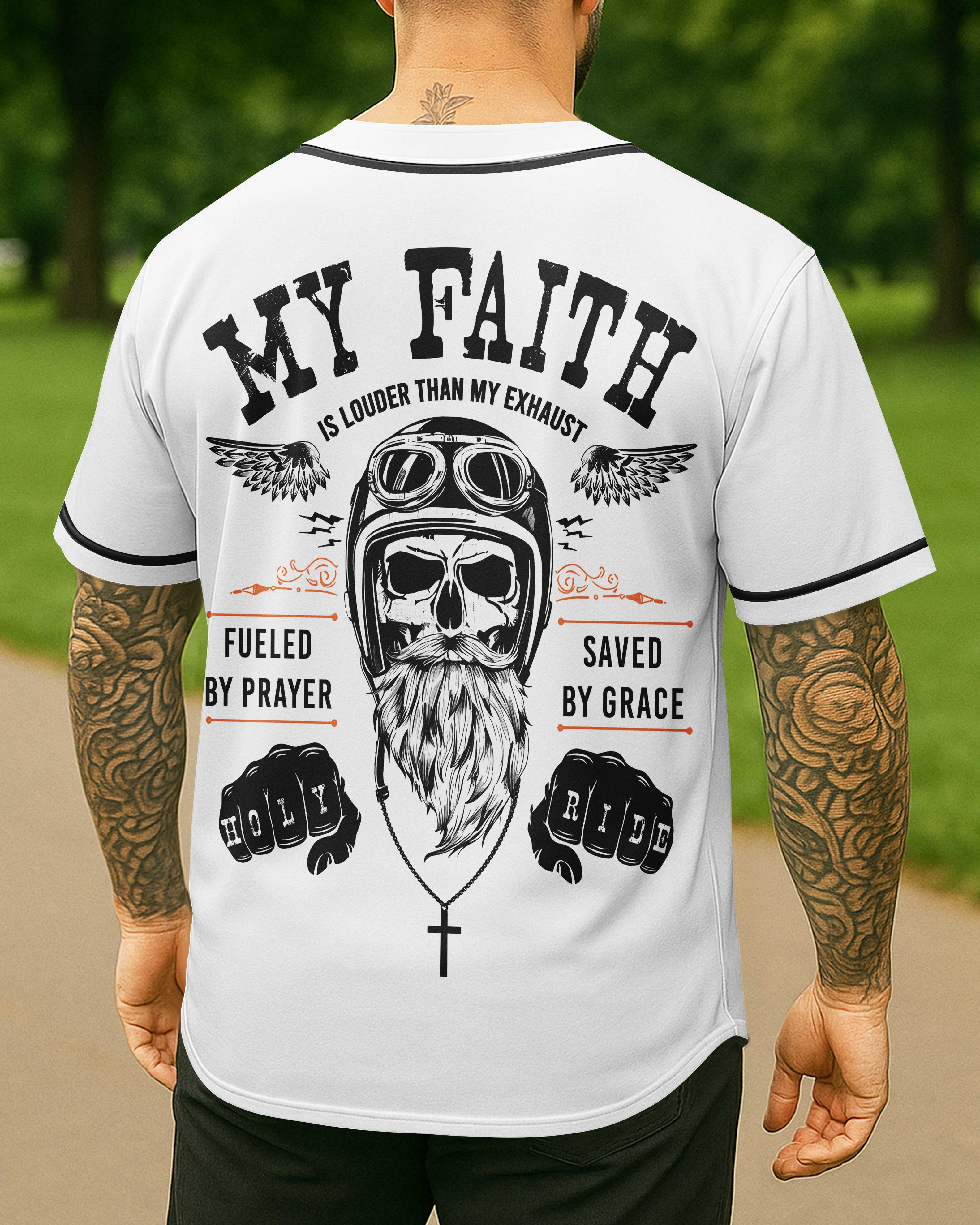 My Faith Is Louder Than My Exhaust All Over Print Jersey