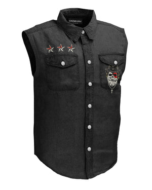 My Faith Is Stronger Than My Battles Sleevesless Denim Shirt