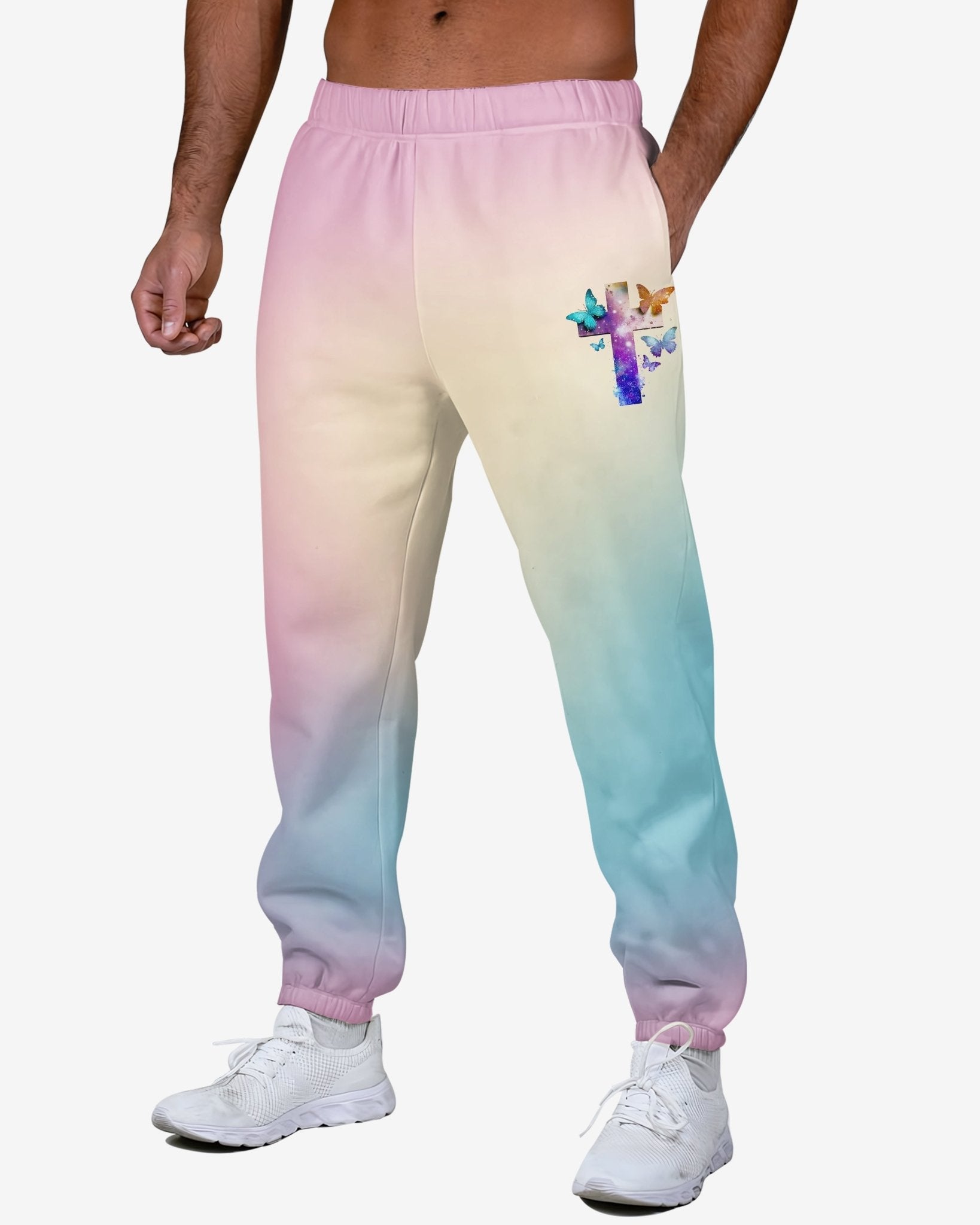 Butterfly Faith Hope Love All Over Print Jogger Pants