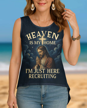 Heaven Is My Home All Over Print Crop Out Wrap Back Tank Top