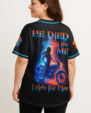 He Died For Me I Ride For Him All Over Print Jersey