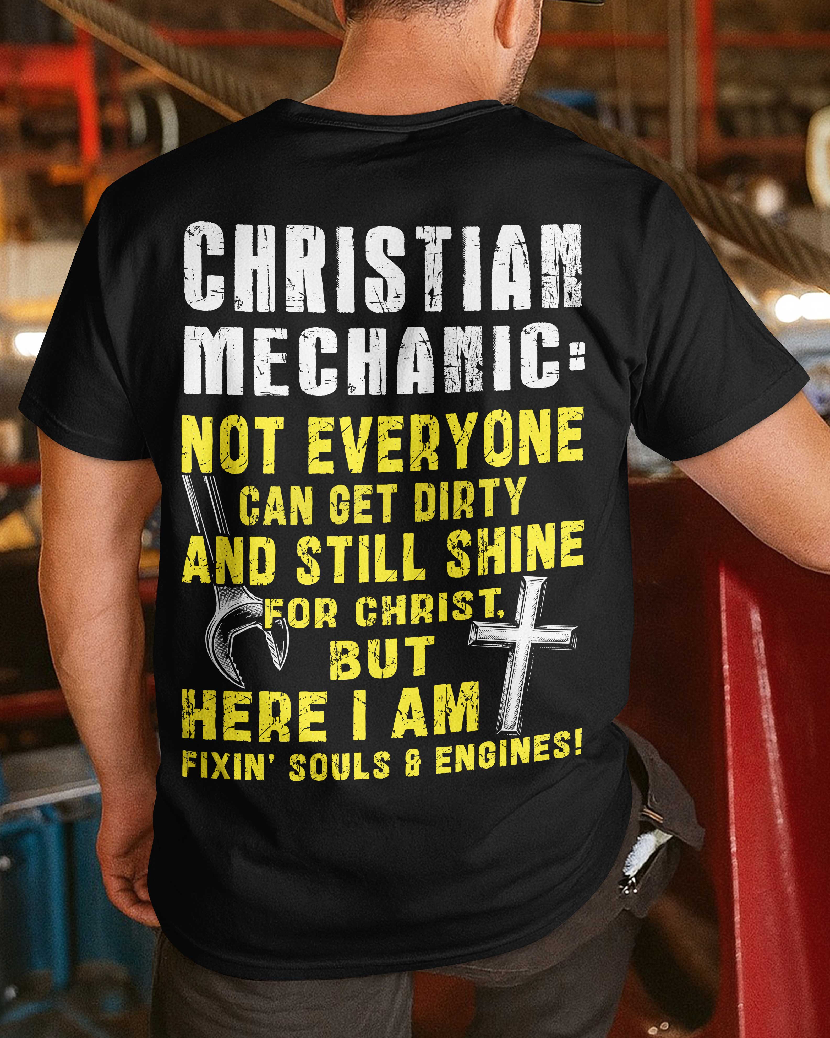 Christian Mechanic All Over Print T-Shirt