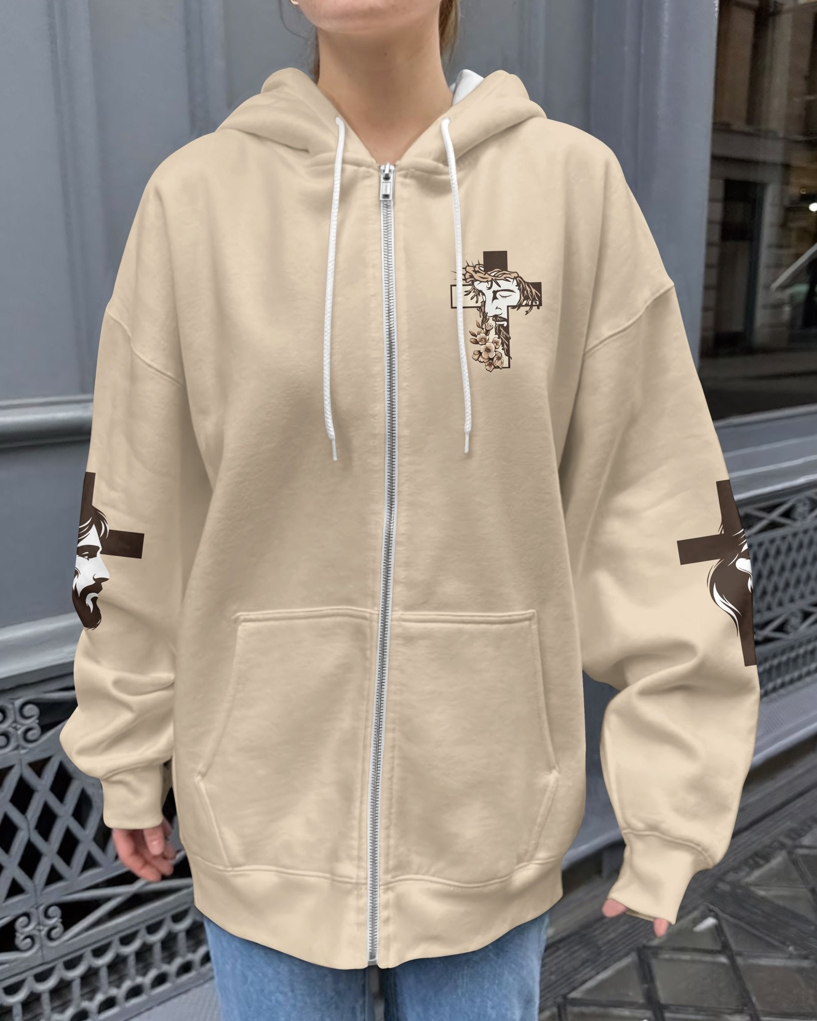 I Am His And He Is Mine All Over Print Zip Hoodie