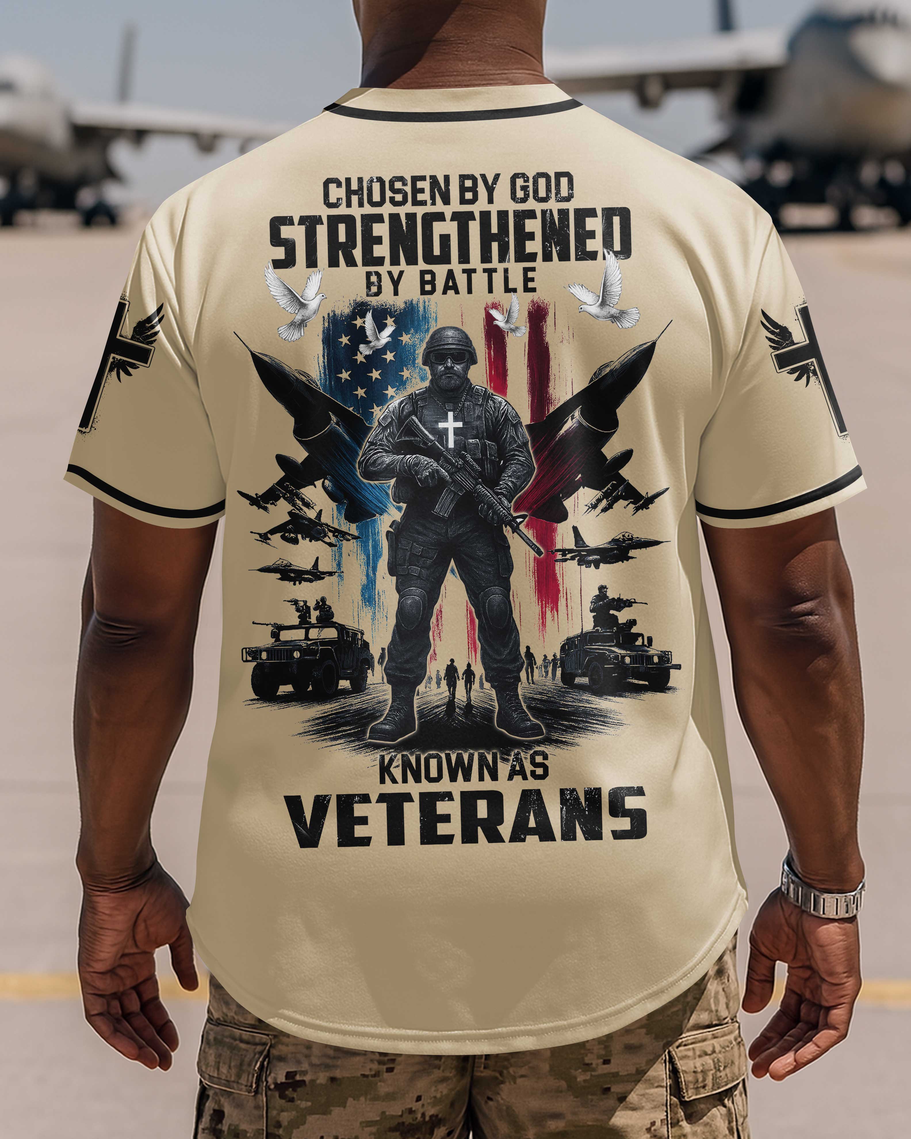 Chosen By God Strengthened By Battle Jersey