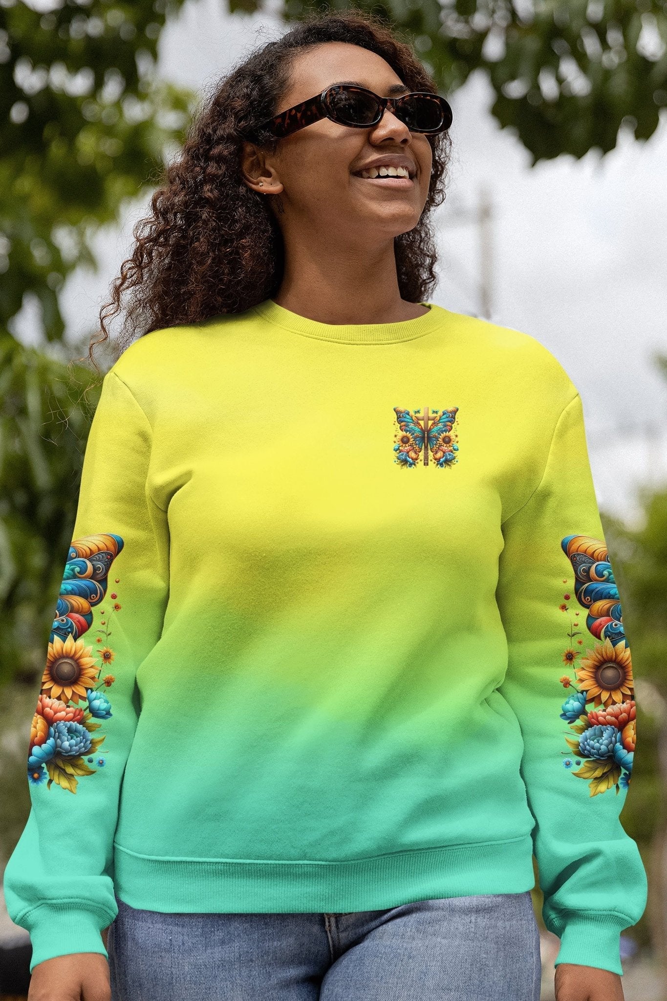 Faith Hope Love All Over Print Sweater