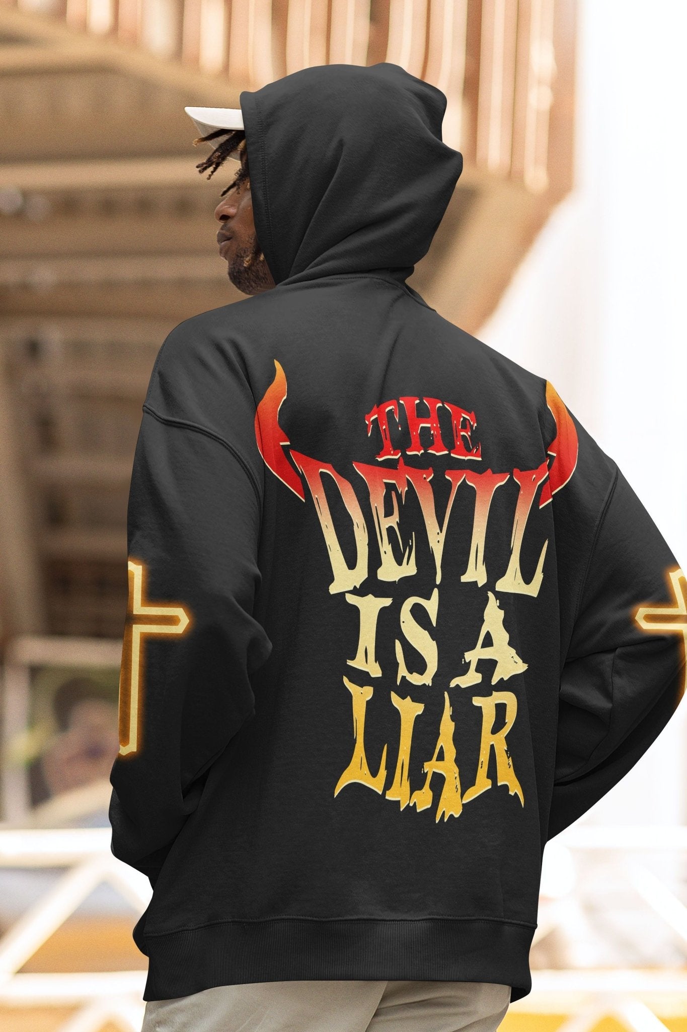 The Devil Is A Liar All Over Print Zip Hoodie