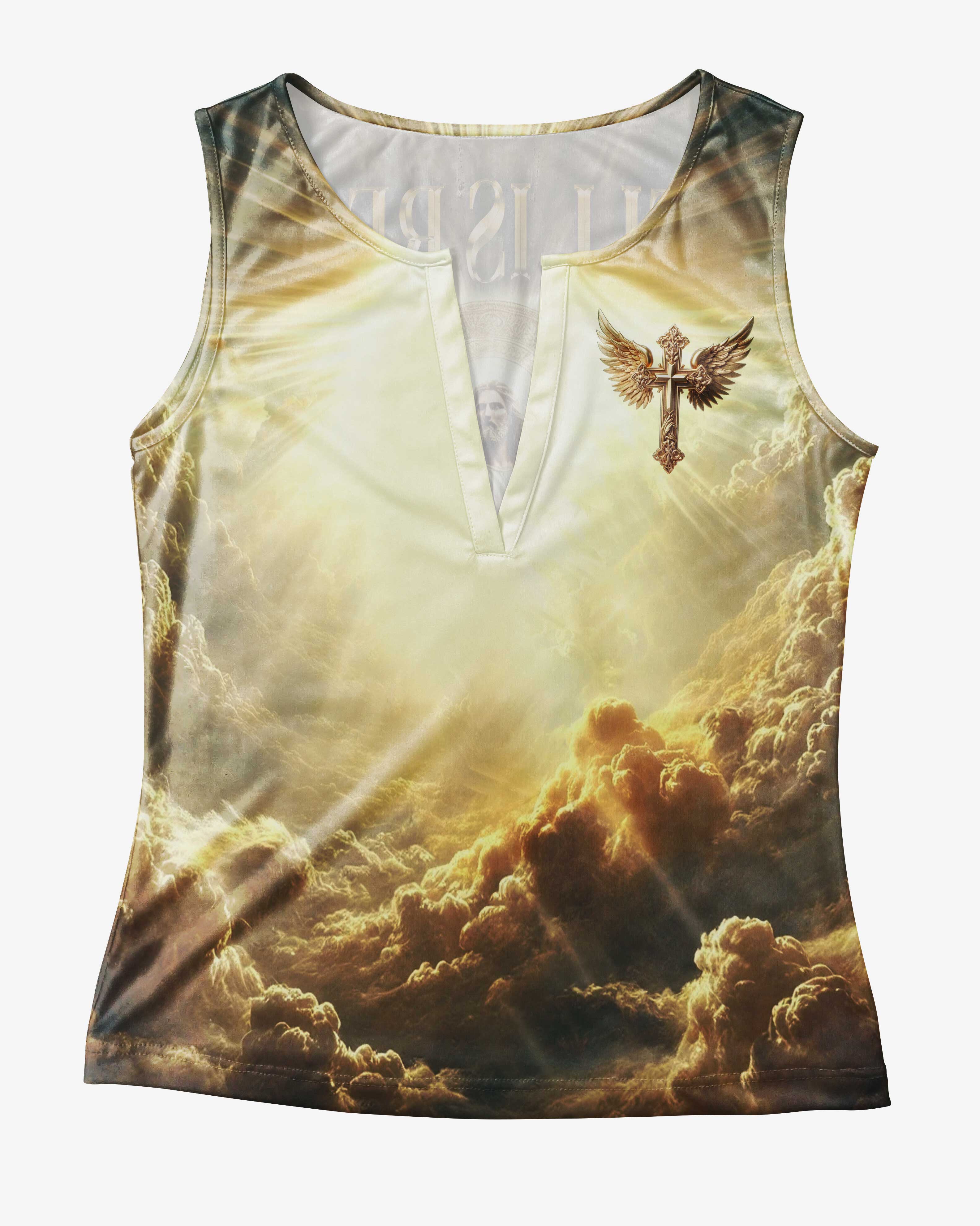 Hell Is Real So Is Heaven All Over Print V-neck Tank Top