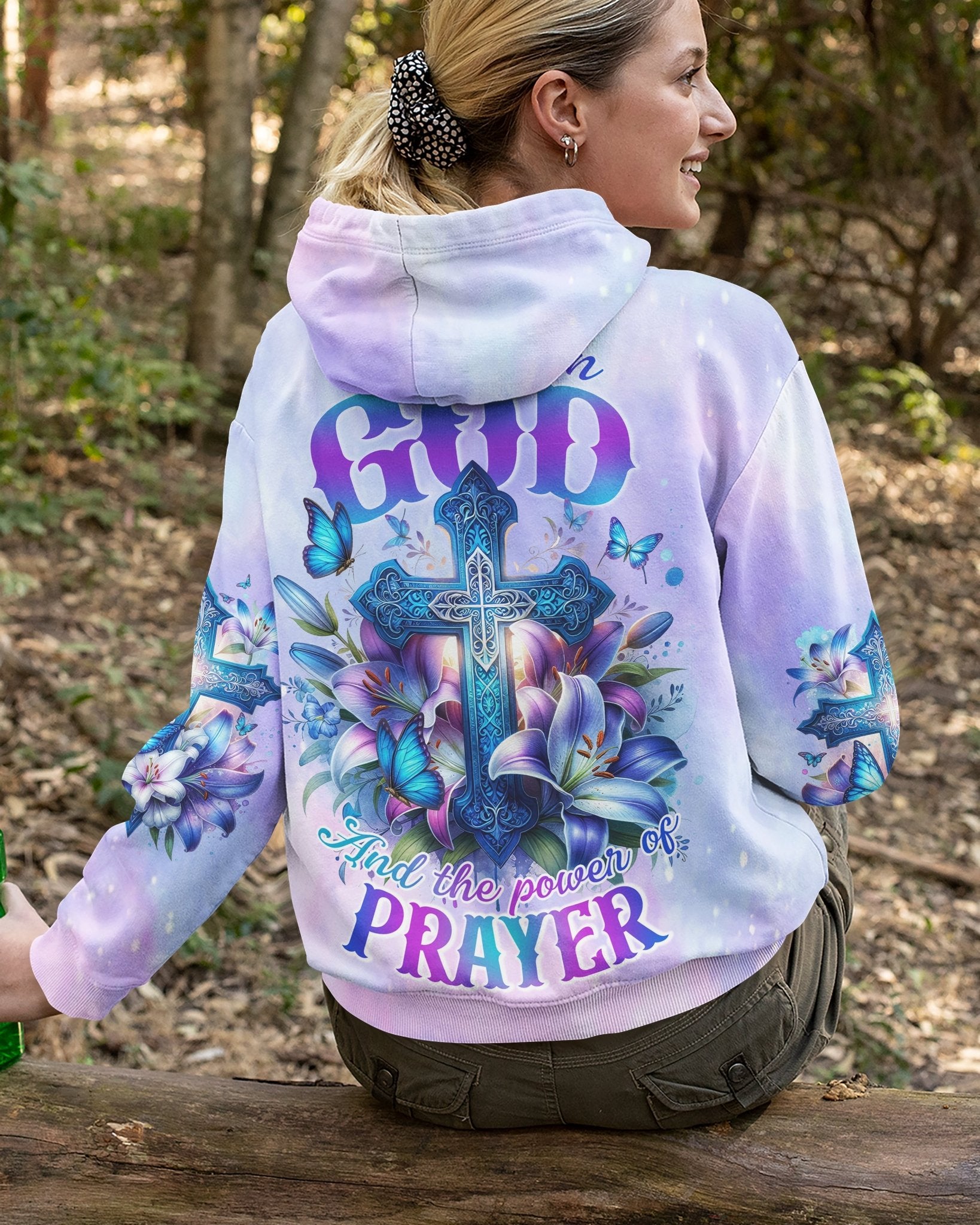 God And The Power Of Prayer All Over Print Hoodie