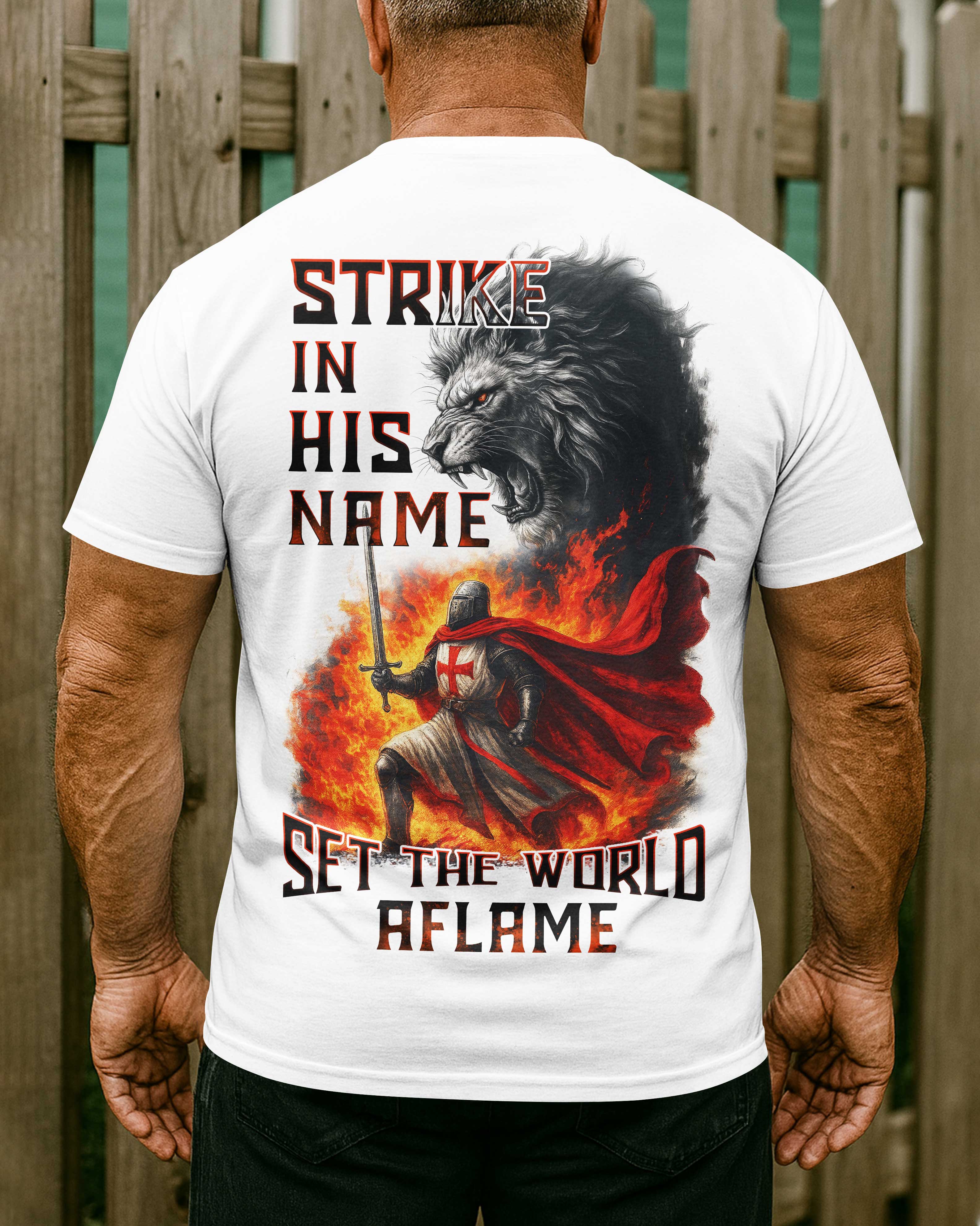 Strike In His Name All Over Print T-Shirt