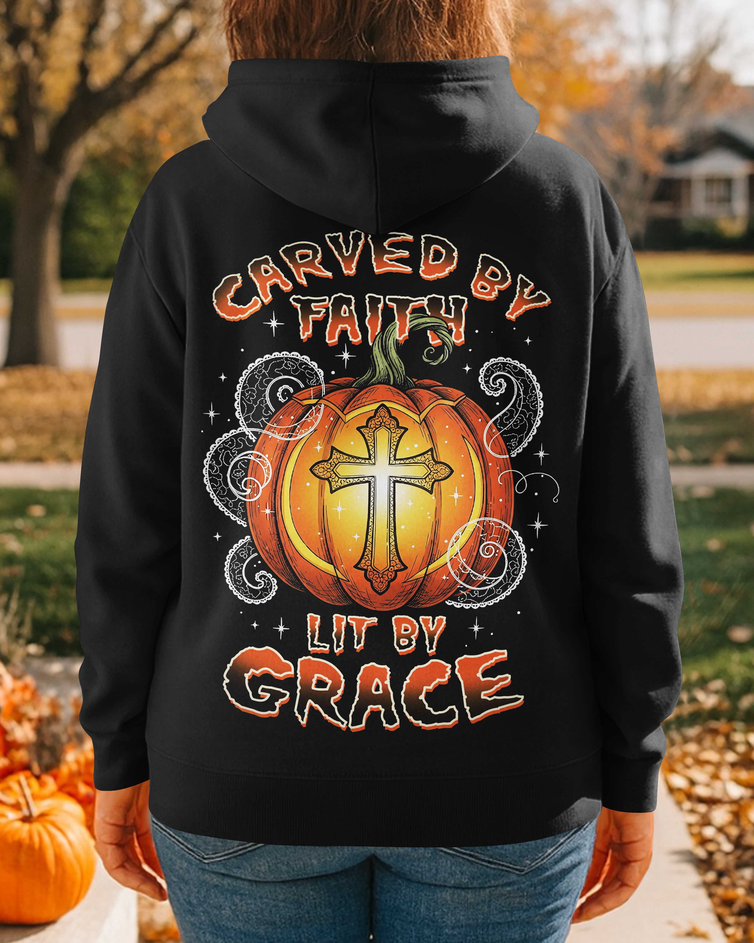 Carved By Faith Lit By Grace Hoodie