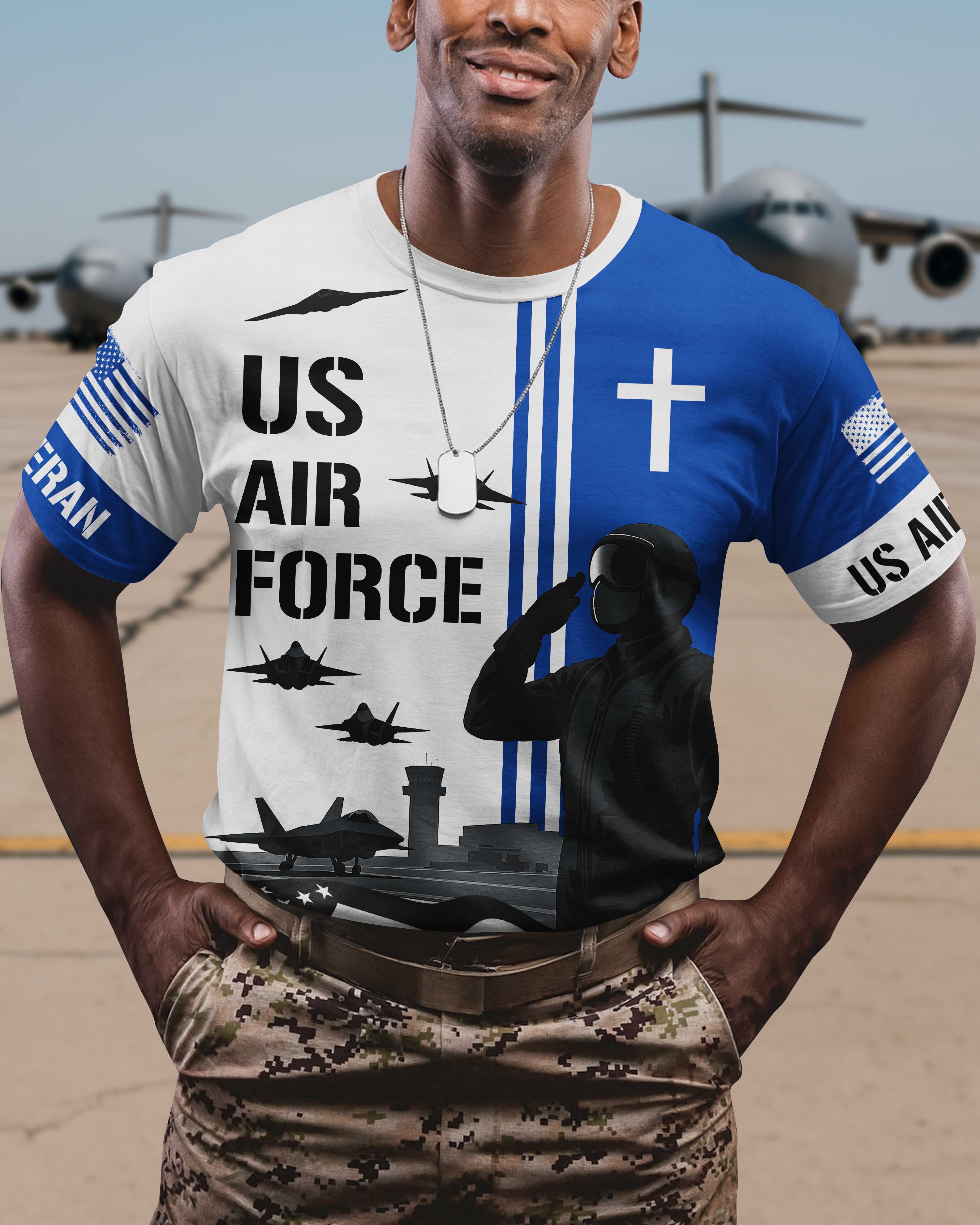 I Flew With The Air Force All Over Print T-Shirt