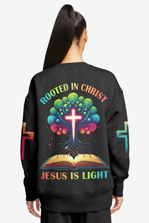 Rooted In Christ Jesus Is Light All Over Print Sweater