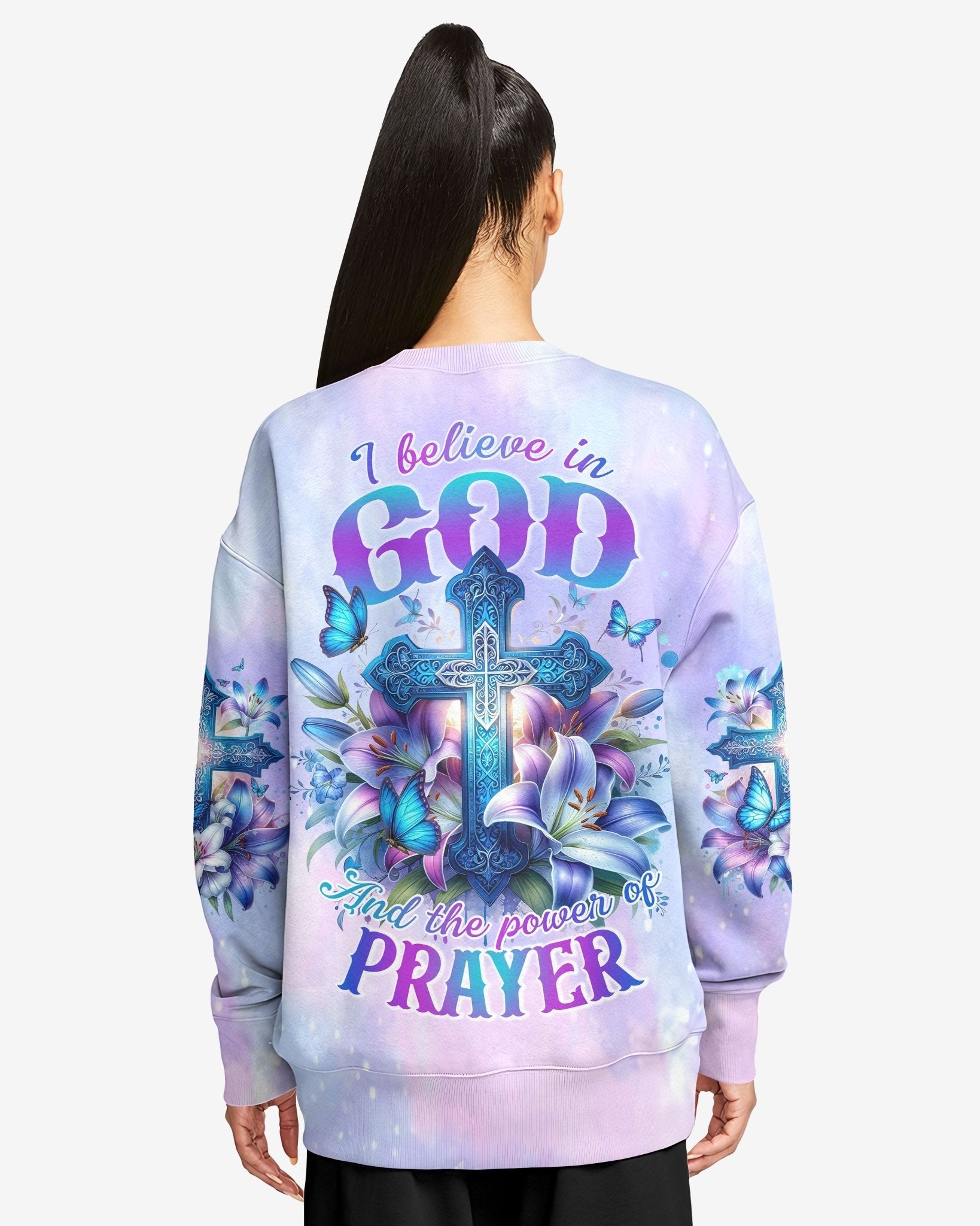 God And The Power Of Prayer All Over Print Sweater