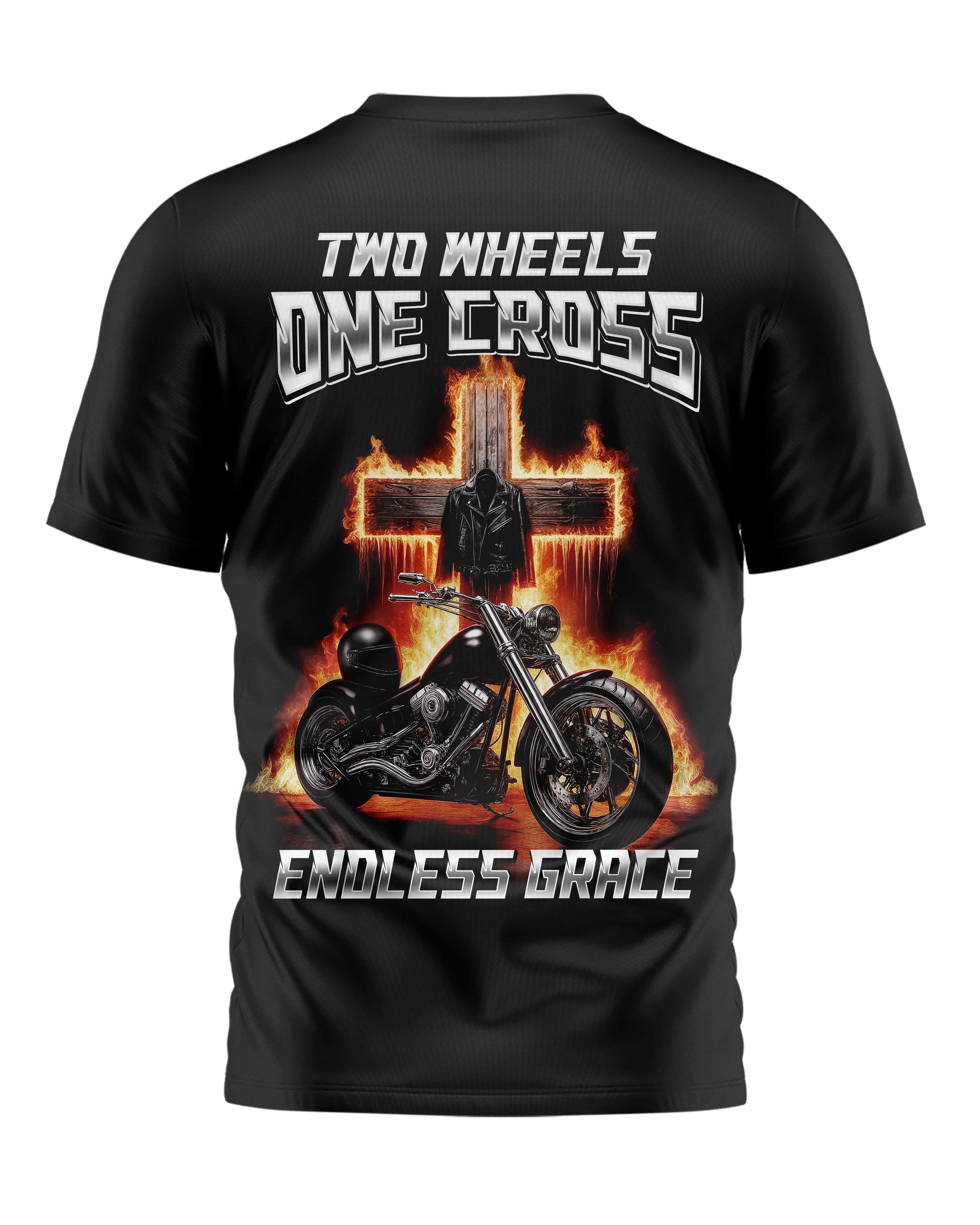 Two Wheels One Cross Endless Grace All Over Print T-Shirt