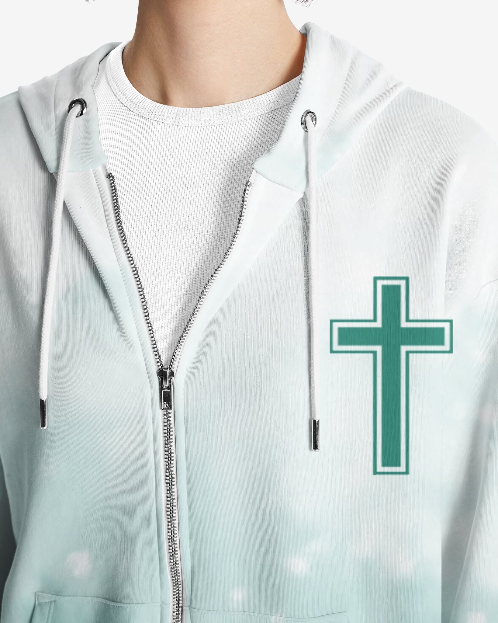 Jesus Is My Living Hope All Over Print Zip Hoodie