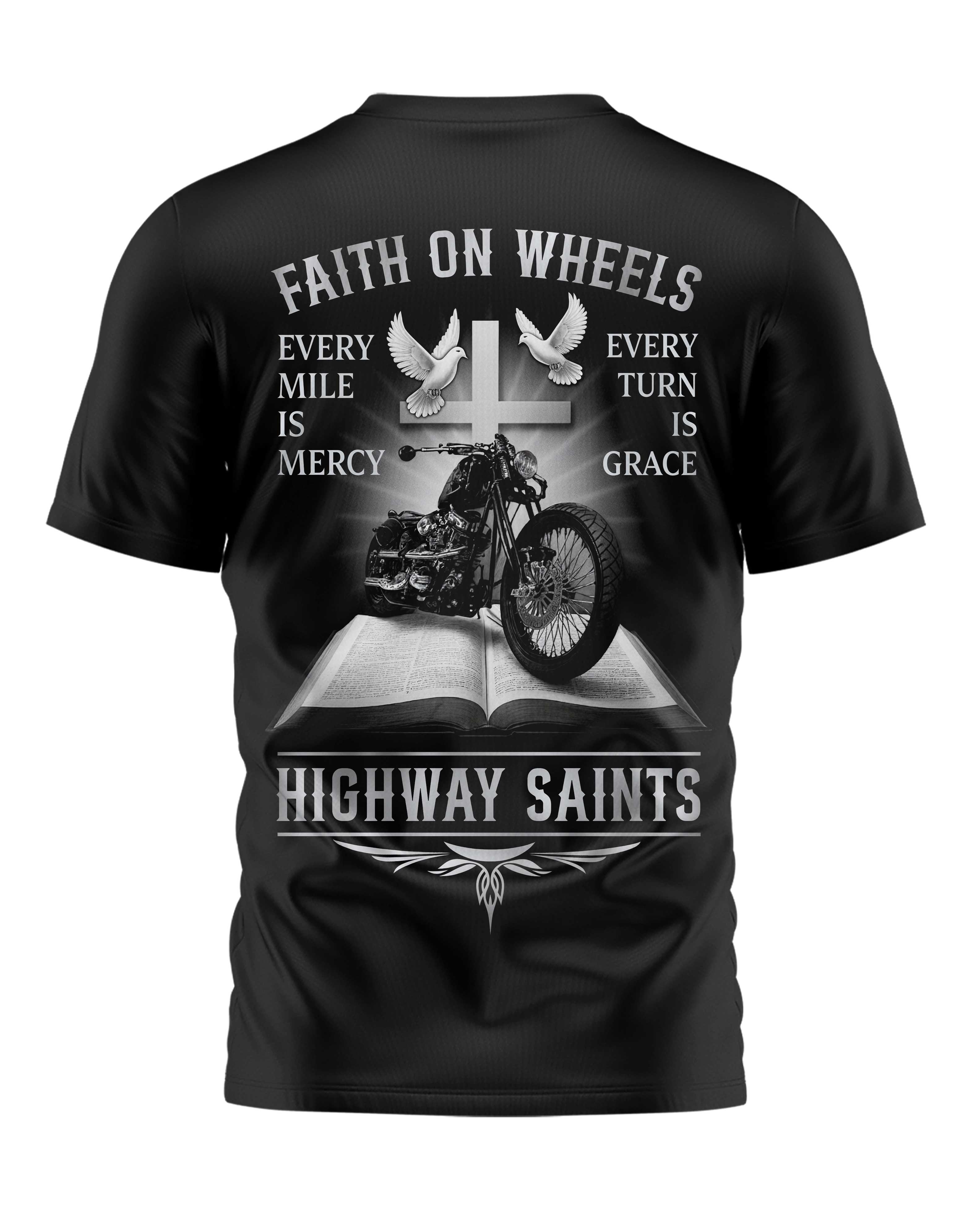 Faith On Wheels All Over Print T-Shirt