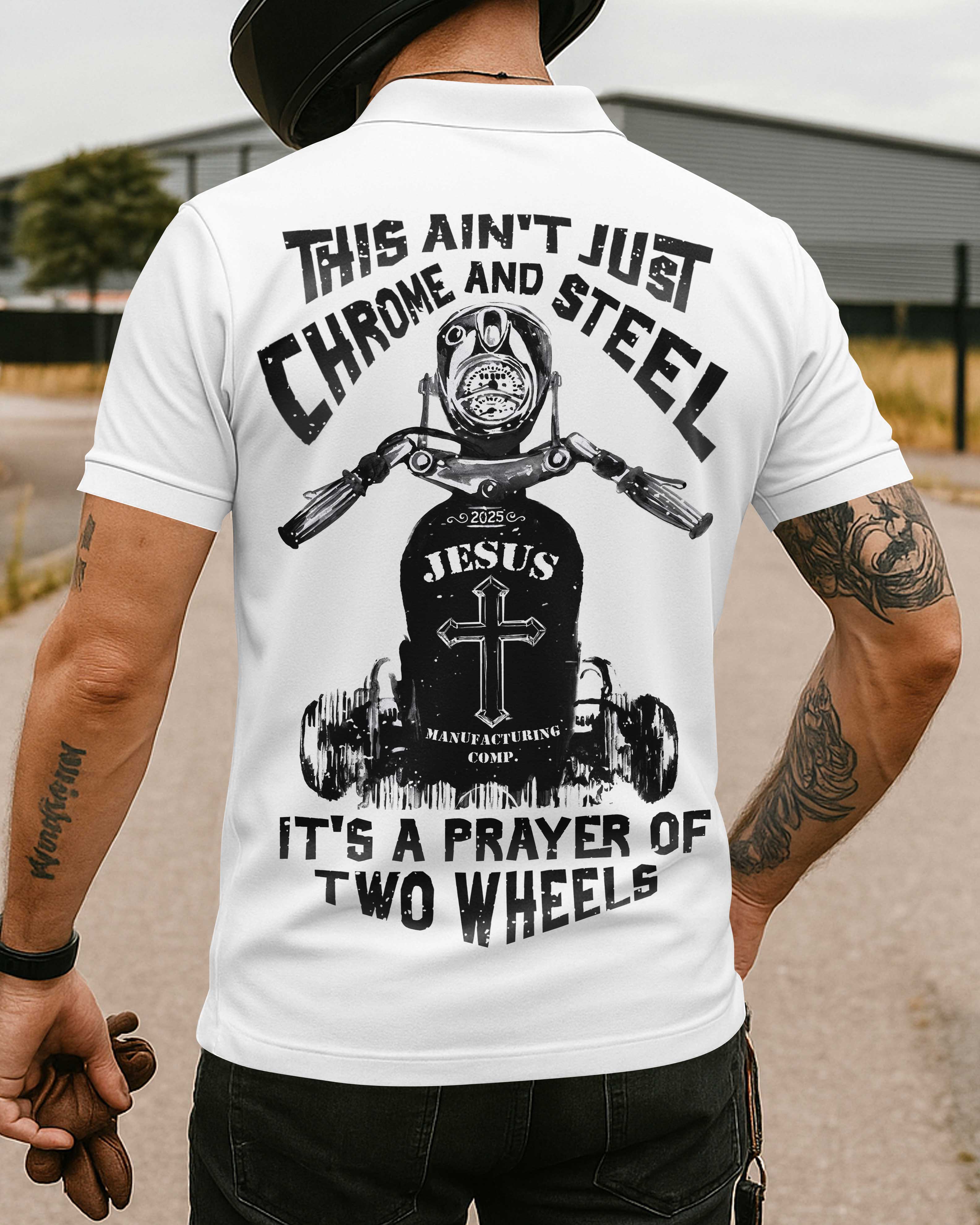 This Ain't Just Chrome And Steel All Over Print Polo